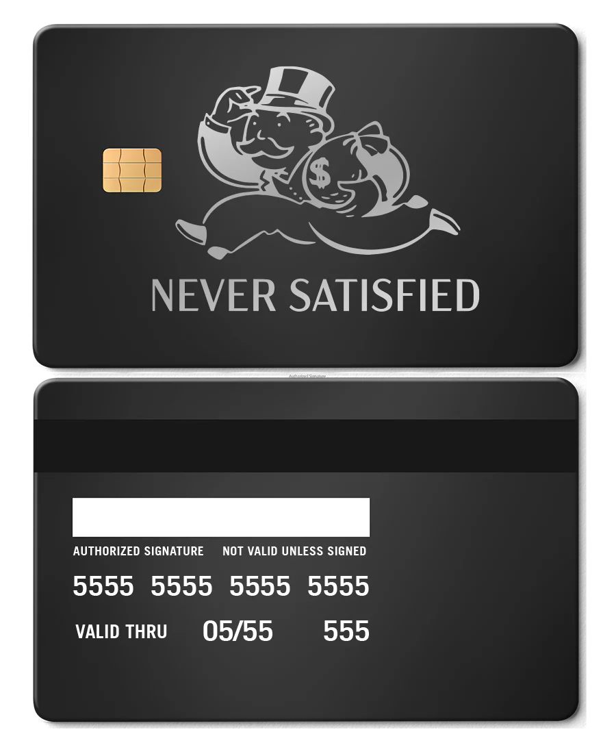 Never Satisfied Card - Image 2