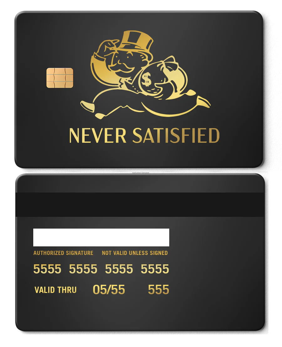 Never Satisfied Card - Image 3